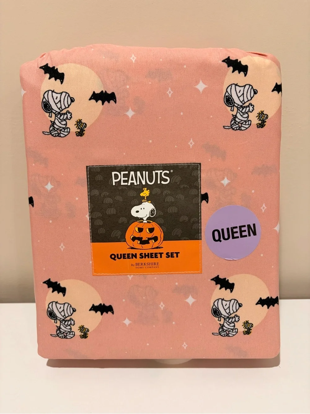 Peanuts Snoopy Halloween Sheets Pink Queen Berkshire Mummy Woodstock Ghosts Bats